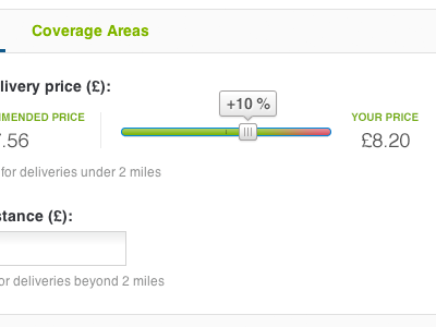 Pricing slider debut forms slider user interface