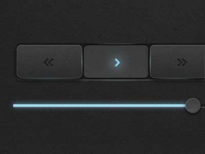 Dark UI Element button dark john minimal prashanth skeuomorphic skeuomorphism slider ui