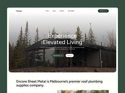 Metalax - Experience Elevated Living business business website construction creative design figma design header design hero section professional website saas service website steelsheet website website design website ui