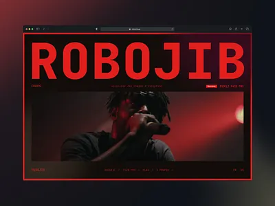 Robojib - Hero page art direction artists hero landing page webdesign