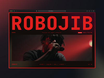 Robojib - Hero page art direction artists hero landing page webdesign