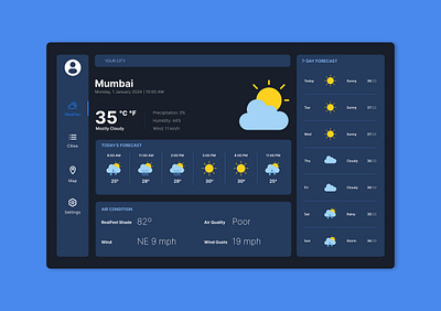 Challenge #037 - Weather Design graphic design ui