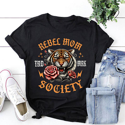 Rebel Mom Society t shirt design amazon bulktshirt edgy edgy tshirt edgydesign etsy pod t shirt t shirt design tshirt tshirt business