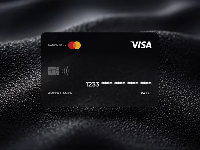 Visa Card Design - card design component credit card dark mode design graphic design illustration ui