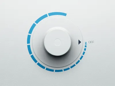 knob 2 element gray interface knob ui white