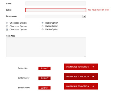 Style Guide design elements guide red style ui web