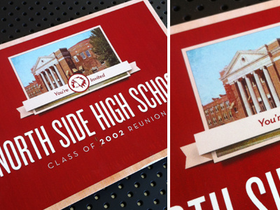 Postcard Prints design digital illustration north side high school photography print sarah mick school vintage