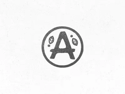 A a branding circle mark
