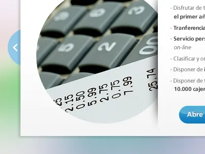 Open account detail bank gui ui ux webdesign