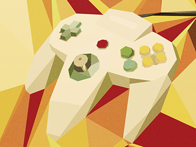 N64 game low nintendo poly retro vector