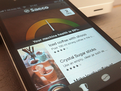 Coffee app brown coffee dashboard meter ui