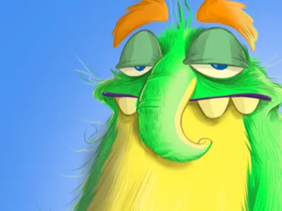 Fuzzy Dribb character design