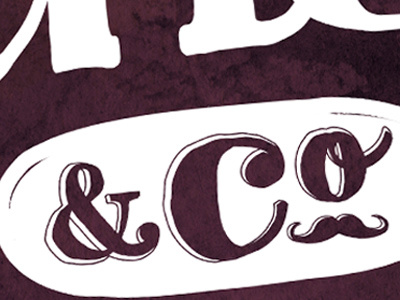 Bordo Bello sneak peak bordo bello illustration mustache typography