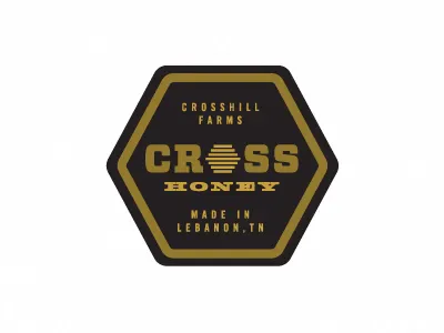Cross Hill Farms hellenic wide honey icon logo trade gothic vitesse