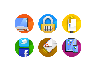 Web security icons icon info graphic web