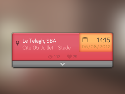 Event Widget ui widget