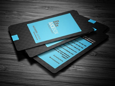 Blue Modern Business Card bule modern business card company corporate name card personalize pforessional rounded