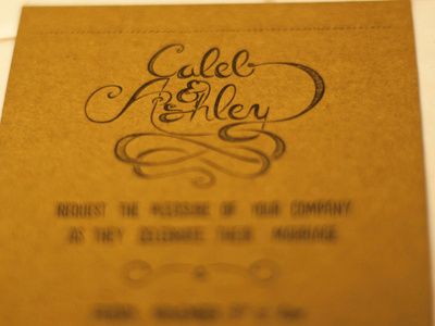 Caleb&Ashley Invite ampersand hand drawn invite type typography wedding