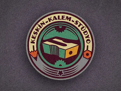 Keskin Kalem Stüdyo (Sharp Pencil Studio) adline branding brassai drawing emblem logo design logo designer pencil retro sharp sharpener star studio szende vintage