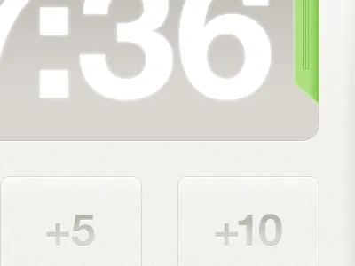 Timer app green tab time ui