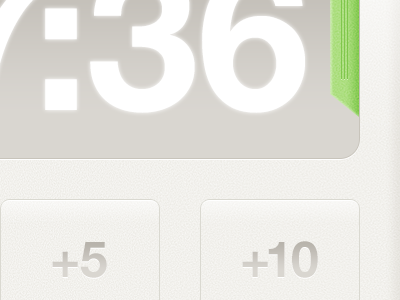 Timer app green tab time ui