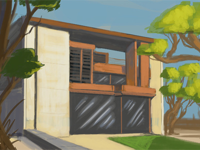 Building Sketch 2 artrage building digital sketch