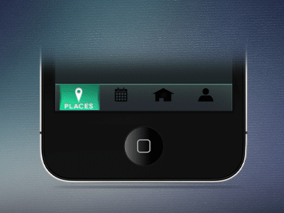 [animated] Tab bar iOS animated bar events gif home places profile social network tab tabbar ui