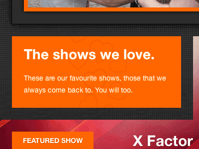 Love dark hearts helvetica love orange pixels red stv white x factor