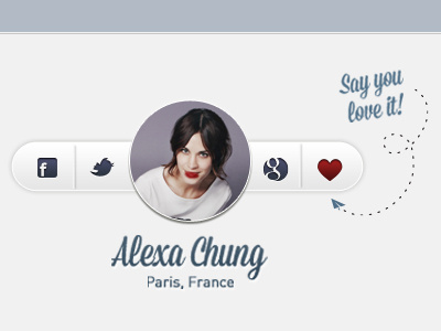 Share Buttons clean facebook favourite g google love minimal photo share twitter ui