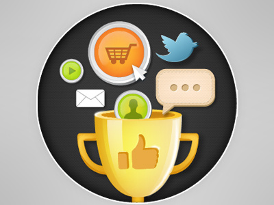 Earned Media earned media icons like shopping cart twitter