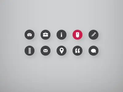 Icon set for recent project icons