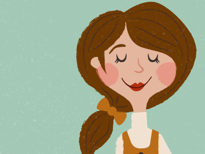 Girl character girl illustration texture vector