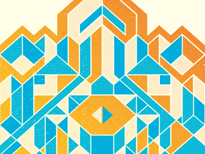 Compound geometric halftone shapes two tone