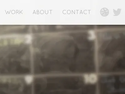 Simple Navigation dribbble navigation twitter type