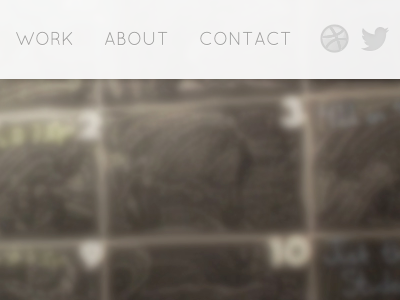 Simple Navigation dribbble navigation twitter type