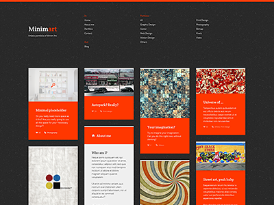 Minimart design grid minimal portfolio simple squares webdesign