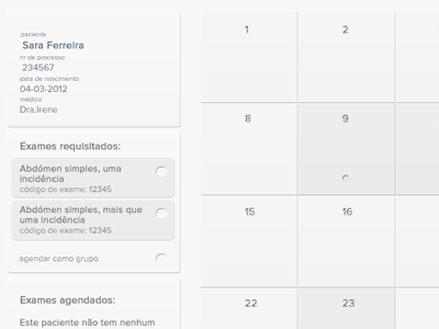 Scheduling doctor exam patient request schedule