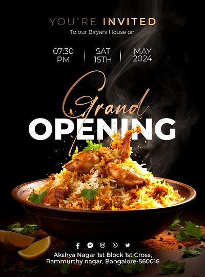 Food Graphic Poster biryani branding food graphic design restaurent ui