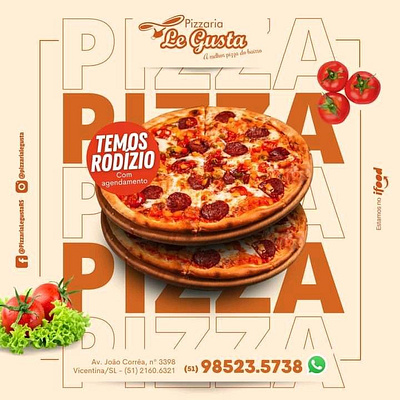 Pizza Poster 3d animation branding design food graphic graphic design logo motion graphics pizza ui