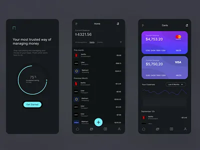 Expense Management Concept App branding cards charts dark expense management figma figma design finance app graphs light management mode ui ui design ui designer uiux ux ux design