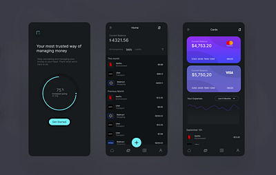 Expense Management Concept App branding cards charts dark expense management figma figma design finance app graphs light management mode ui ui design ui designer uiux ux ux design