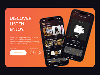 Music player app design app app design case study design music app music player music player app prototype ui ui design uiux user flow user persona user research ux ux case study ux design wire frame