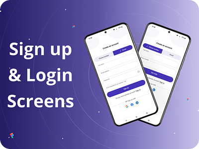 Sign up and Login Screens app app design design graphic design icon illustration login login design mobile app mobile concept mobile design sign up sign up design typography ui ui concept ui design ui ux design we web design