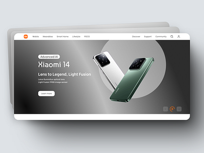 Xiaomi Home Page banner figma landing page mobile product design slider ui uiux ux web web design xiaomi