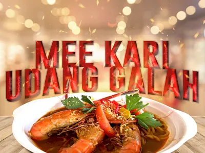 Food Banner for Suka Suka Mee Kari Udang Galah branding graphic design