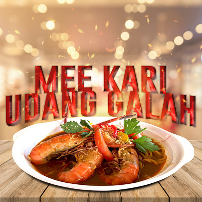 Food Banner for Suka Suka Mee Kari Udang Galah branding graphic design