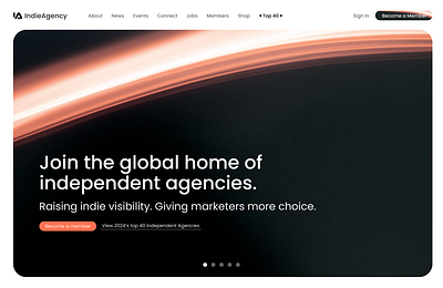 Indie Agency - Homepage startup