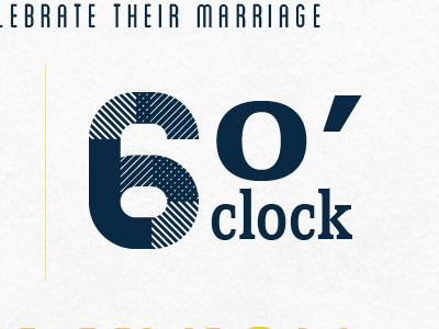 J and J's Wedding cmyk custom design grid losttype print type typography wedding