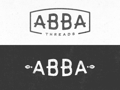 Abba Threads black branding mark white