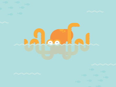 Giant Octopus illustration ocean octopus sea creature